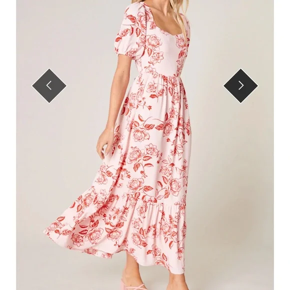 Pretty In Peonies Lynette Sweetheart Maxi Dress - Picture 3 of 5
